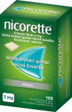 Nicorette® Classic Gum 2 mg liečivé žuvačky, 105 žuvačiek