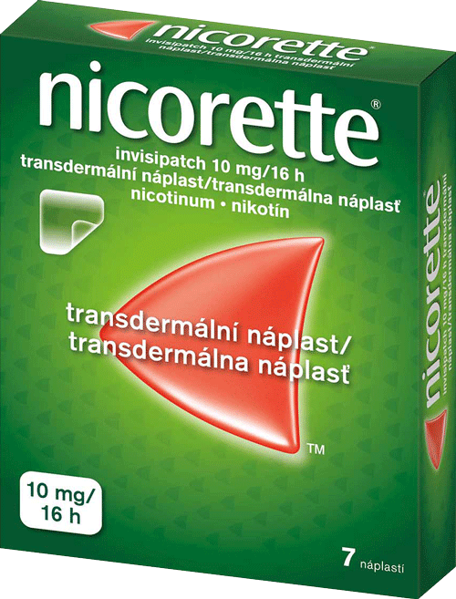 Nicorette® invisipatch 10 mg/16 h, transdermálna náplasť