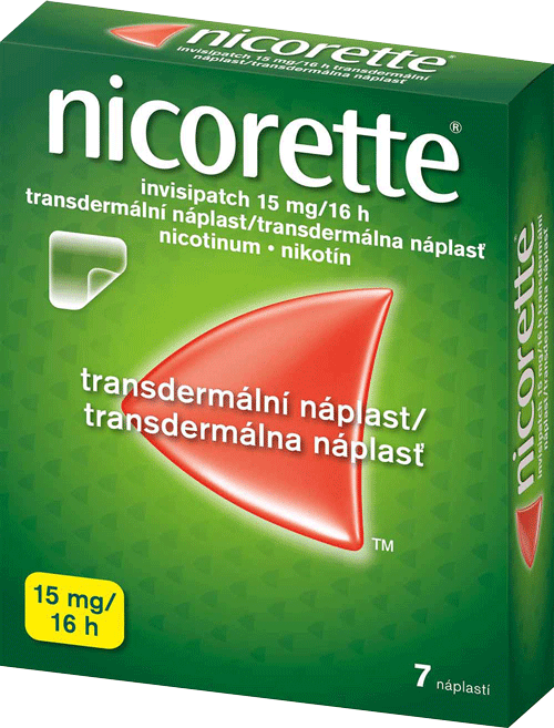 Nicorette® invisipatch 15 mg/16 h transdermálna náplasť