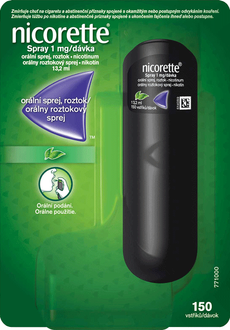 Nicorette® Spray 1 mg/dávka orálna aerodisperzia, roztok (13,2ml)